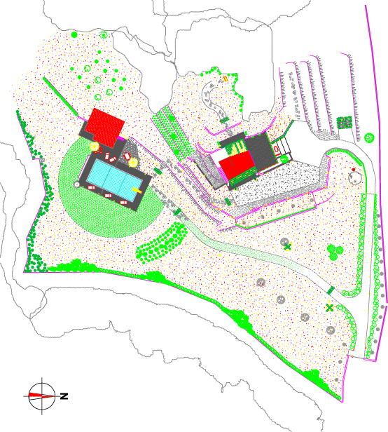 Planimetria progetto giardino mediterraneo